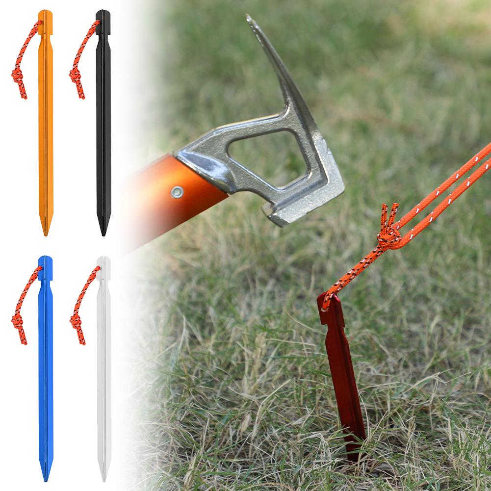 5/10 Stuks 18cm Aluminiumlegering Tentpennen Heavy Duty Reizen Buiten Kampeeraccessoires Tarp Ultralichte Nagels Grondpennen