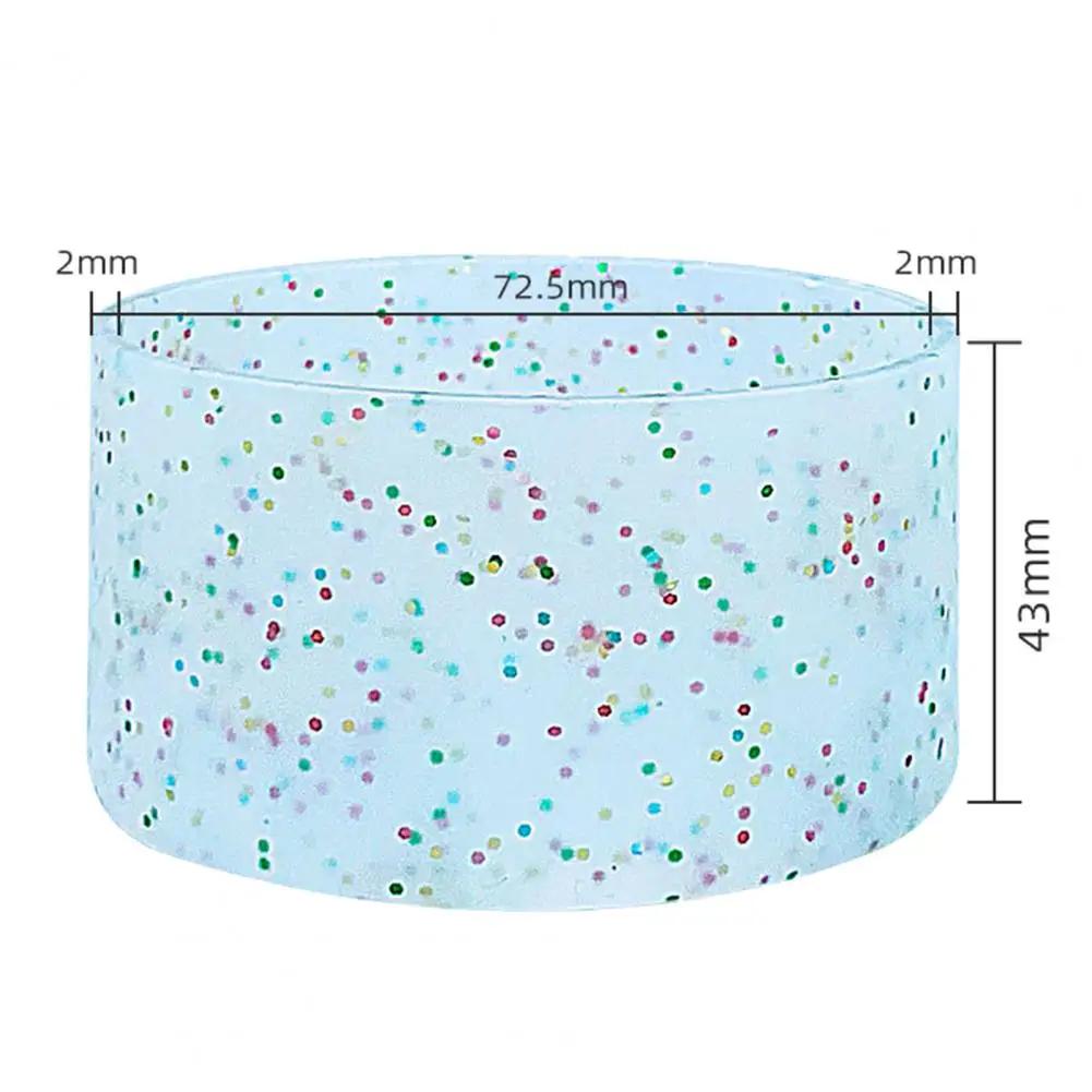 Bpa-free Mug Sleeve Water Cup Sleeve Silicone Water Bottle Boot Sleeve Glitter Non-slip Insulation Cup Protector for Water