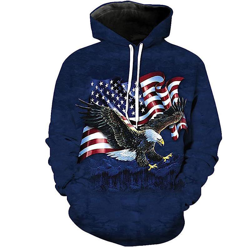 Men Pullover 3D Print Sweatshirt Couples Hooded Long Sleeve Women Plus Size Loose Hoodie