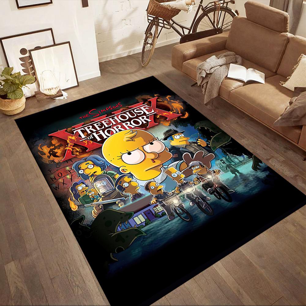 Simpsons Family Gathering Square rugs are a great choice for living rooms, bedrooms, home décor, and as gifts.