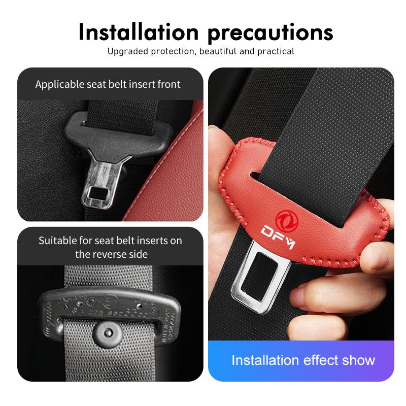 For Dongfeng Motor Car Seat Belt Buckle Plug Leather Protective Cover DFM Aeolus ax3 k01 Ax5 580 h30 c31 ax7 AX4 DFSK
