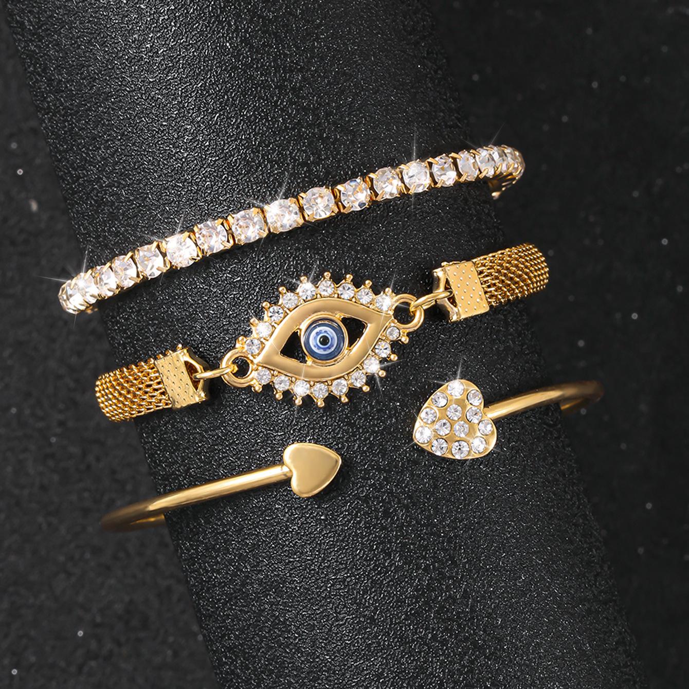 Piece set explosive devil s eye stylist bracelet set personalized jewelry