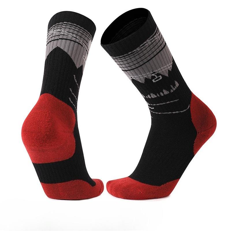 

Женские осенне-зимние толстые шерстяные носки-гольфы с теплосберегающим эффектом для активного отдыха, средней длины 1 pair чёрный