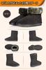 Rilobi Sheepskin Snow Short Boots for Women and Cold Snow Perfect for School and Commuting Boots, Mini-Length, Men, Waterproof, Non-Slip, Weather,