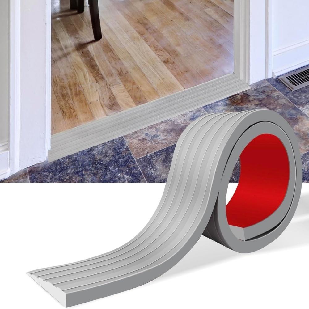 1 Stück 0,9 m x 5 cm Rampe Matte Weich Mehrzweck Türschwellen Selbstklebend Langlebig PVC Anti-Rutsch-Streifen für Stufe Saugroboter