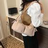Yogodlns Simple Retro Shoulder Bags for Women Outdoor Travel Ladies Multi-Pocket Crossbody Bag Solid Color Girl Hobos Tote Handbag