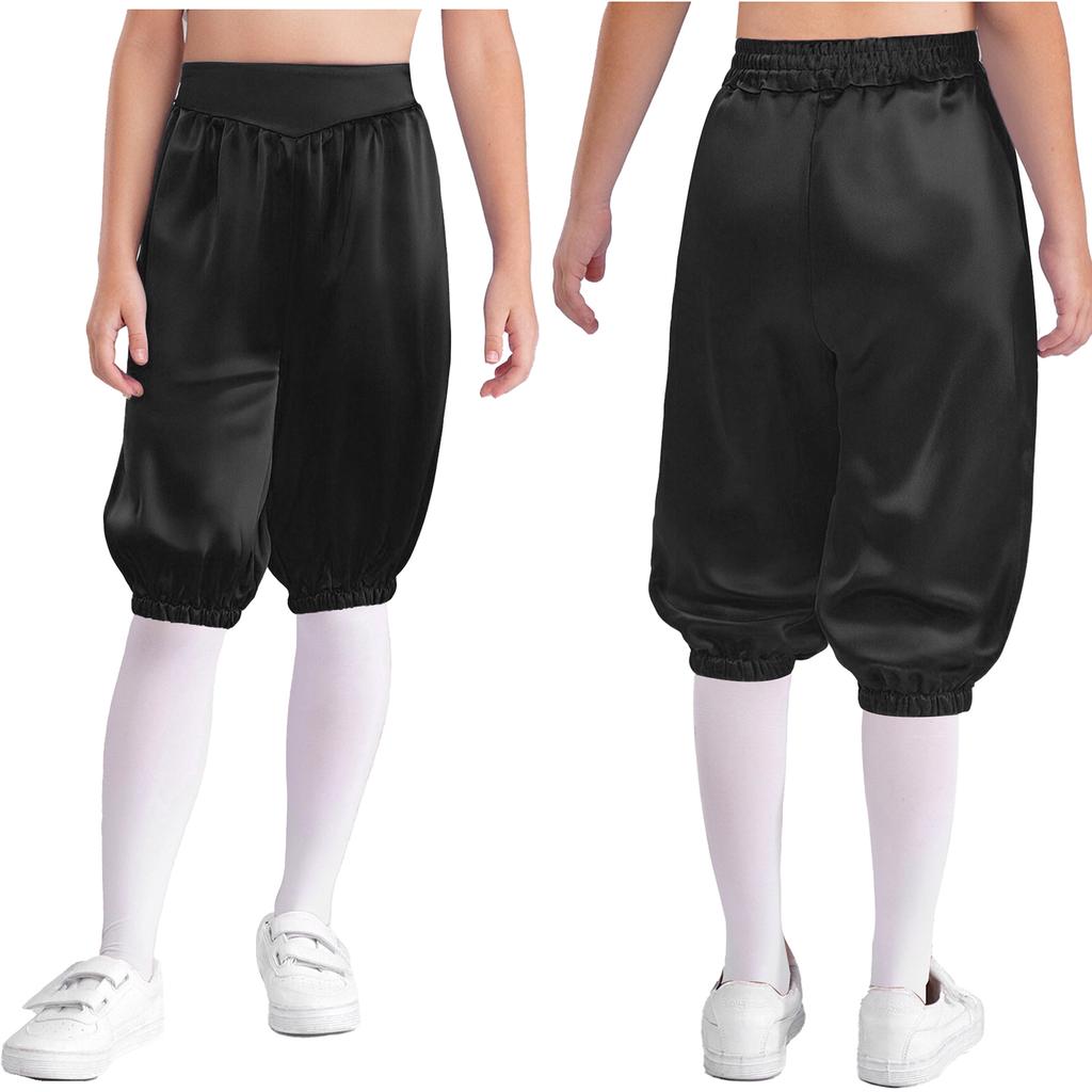 Pantaloni Medievali per Bambini Unisex, Capri a Vita Alta Elastica per Vestirsi Facilmente, per Halloween e Feste a Tema