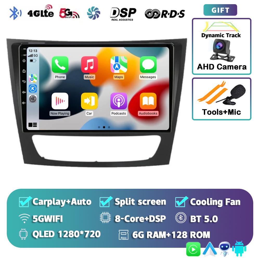 Android 14 Carplay Car Multimedia For Mercedes Benz E-class W211 E200 E220 E300 E350 E240 E270 E280 CLS CLASS W219 2 Din Stereo