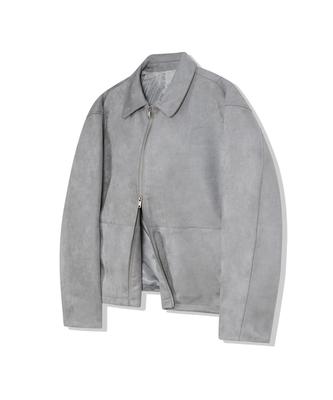 Ironyporno Whiteline 86-Iro134 Semi-Dart Stadium Suede Jacket Grey