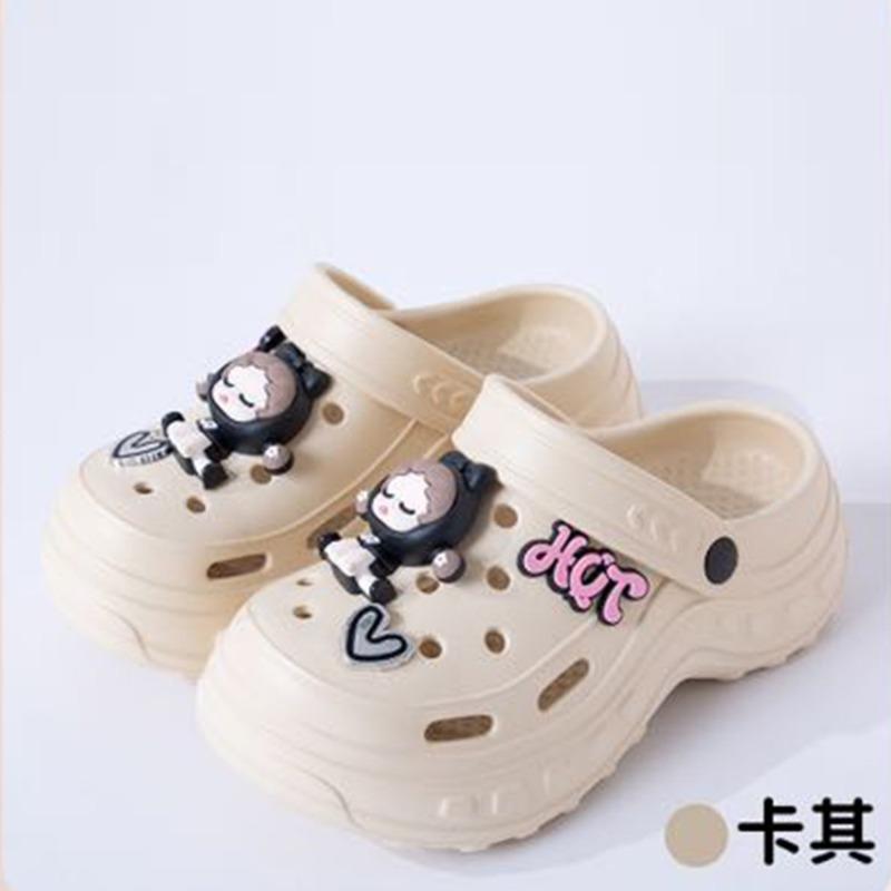 New thick-soled slippers women wear non-slip and wear-resistant cute cartoon eva slippers hole shoes wholesale