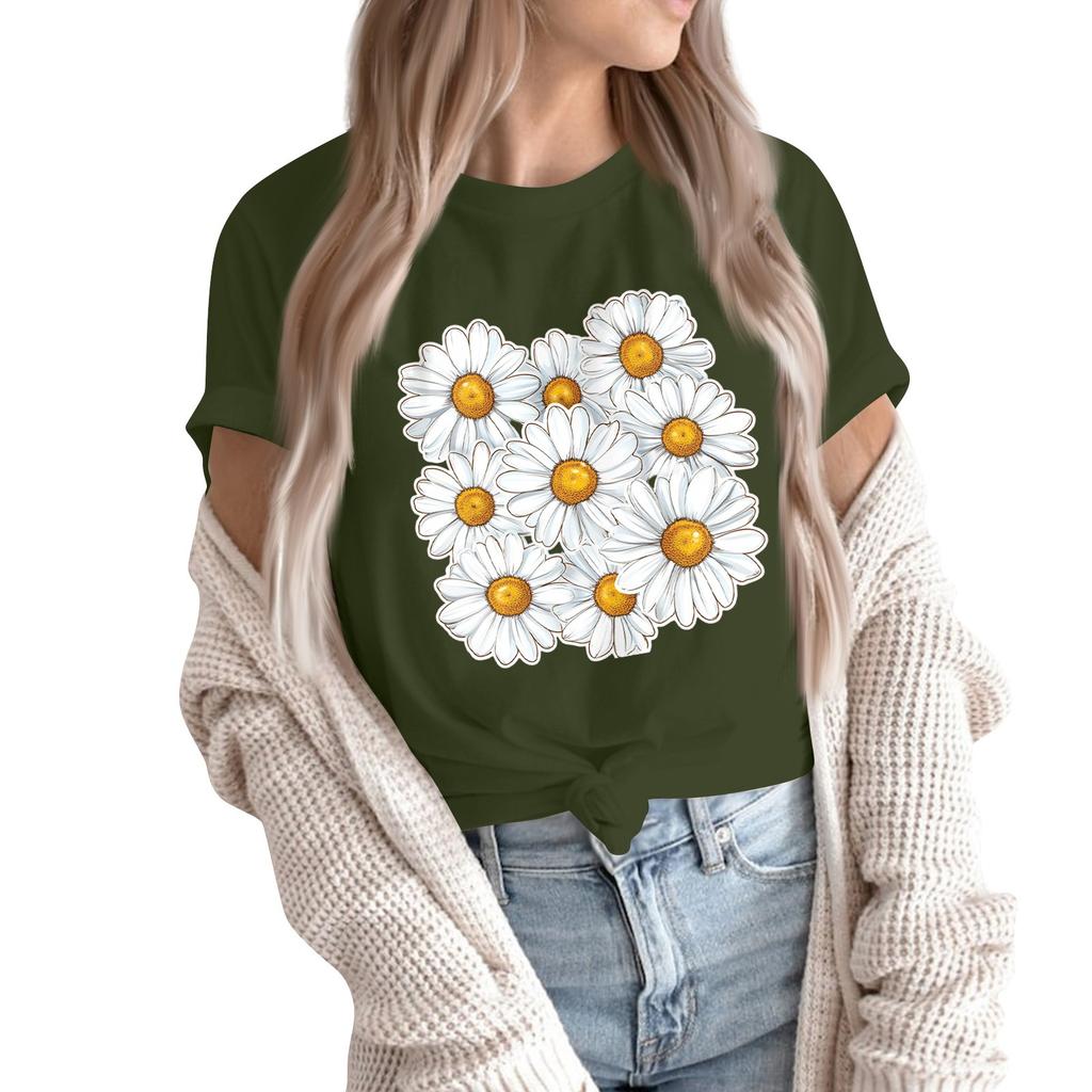 Dámská móda Ležérní Tištěné Krátký rukáv Kulatý výstřih Pulovry