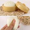 Steamed Bun Stress Relief Toy Slow Rebound Squishy Toy, Soft Elastic Fake Bun With Steamer, Portable Anxiety Relief Fidget Toy