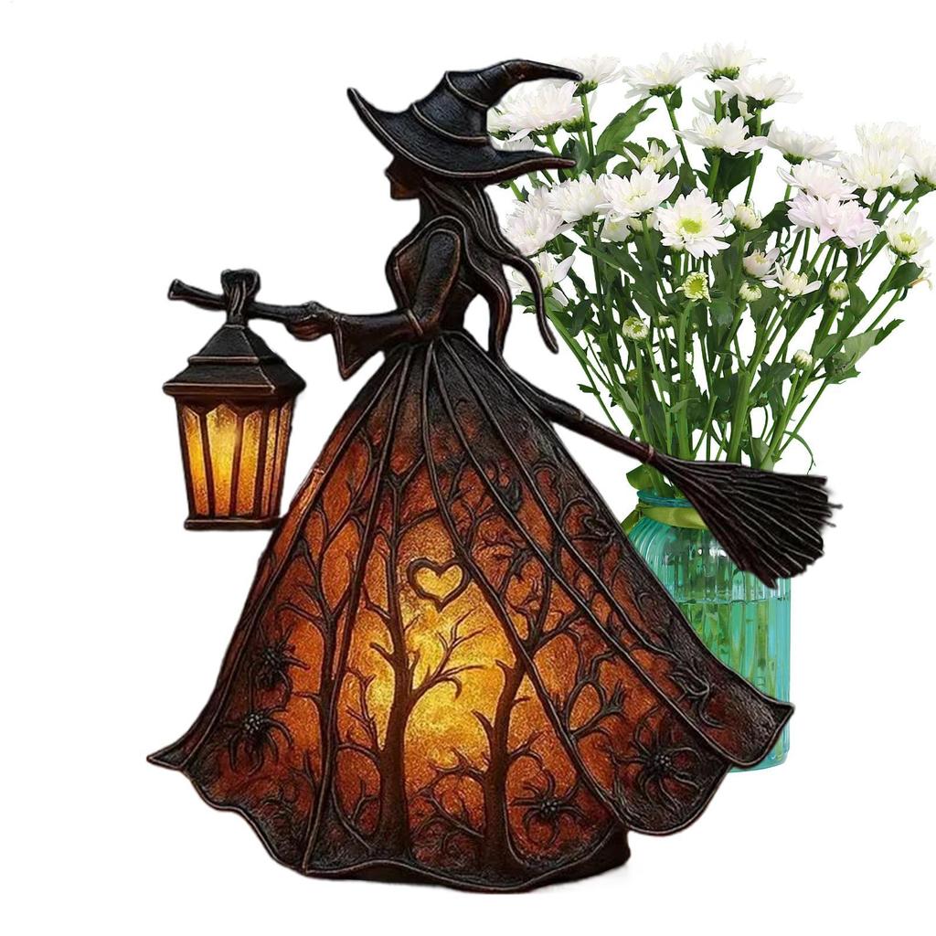 Halloween Witch Table Lamp Creative Night Light Halloween Witch Light Decoration for Living Room Bedroom Decor