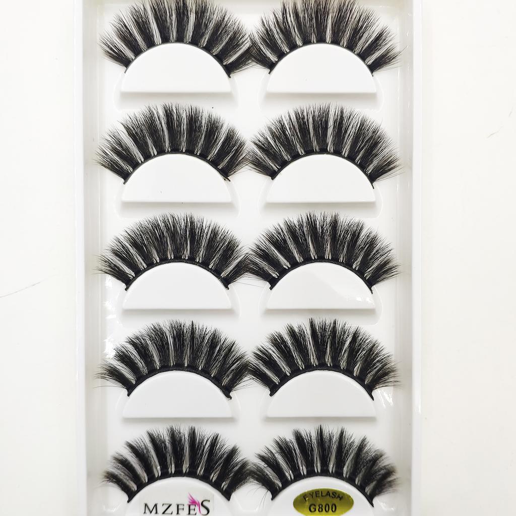 10 styles 5 Pairs Natural 3D Mink False Eyelashes Soft Wispy Fluffy Lashes Make up Faux Fake Eye Lashes Cils Maquillaje