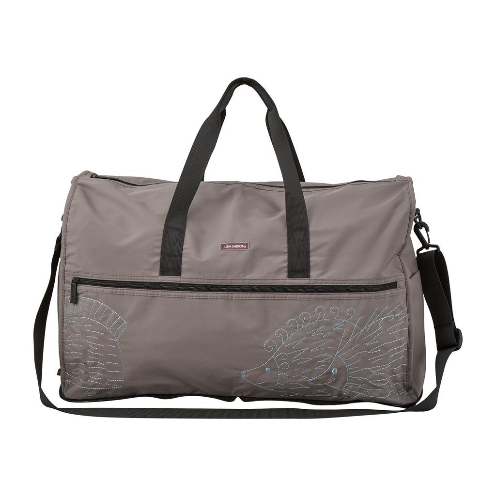 Lisa Larson Große Faltbare Boston Tasche H0004 LL13. Greige Igel