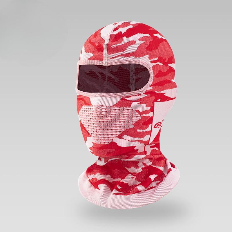 Udendørs ridning ski motorcykel lokomotiv varm strikket camouflage hjelm foret hovedbeklædning maske hat