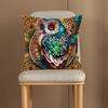 1Pc Boho Mandala Owl Cushion Cover, Colorful Animal Throw Pillow Case For Home Sofa Bedroom Decor
