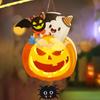 With Handle Halloween Pumpkin Lantern With LED Light Halloween Lantern DIY Materials  Children Toys