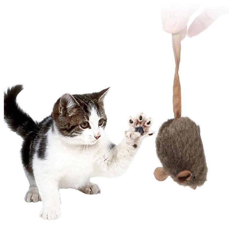 Automatic Squeaky Plush Mouse Toy For Pet Cats With Chirping Sound And Simulation Movement for Indoor Cats Enrichment