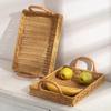 Cesto del pane in rattan vassoio per il tè del pomeriggio cesto della frutta per la casa tavolino del soggiorno cesto per alimenti chiave dell'ingresso