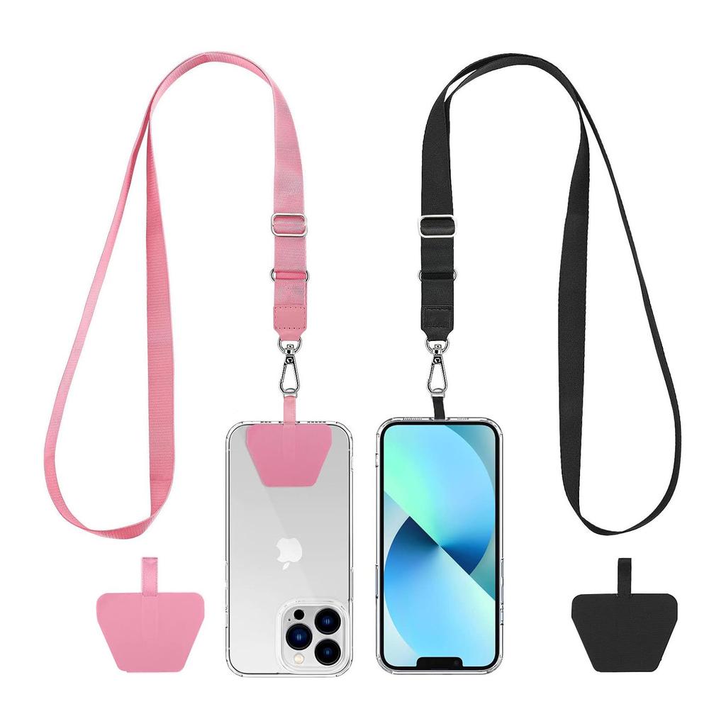 Crossbody Anti-Loss Mobile Lanyard with Trapezoidal Buckle and Phone Case Fixing Piece