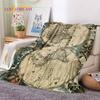 3D Ancient Nautical Chart World Map Compass Soft Flannel Blankets,Throw Blanket Comfortable Blanket for Picnic Beds Sofa Bedroom