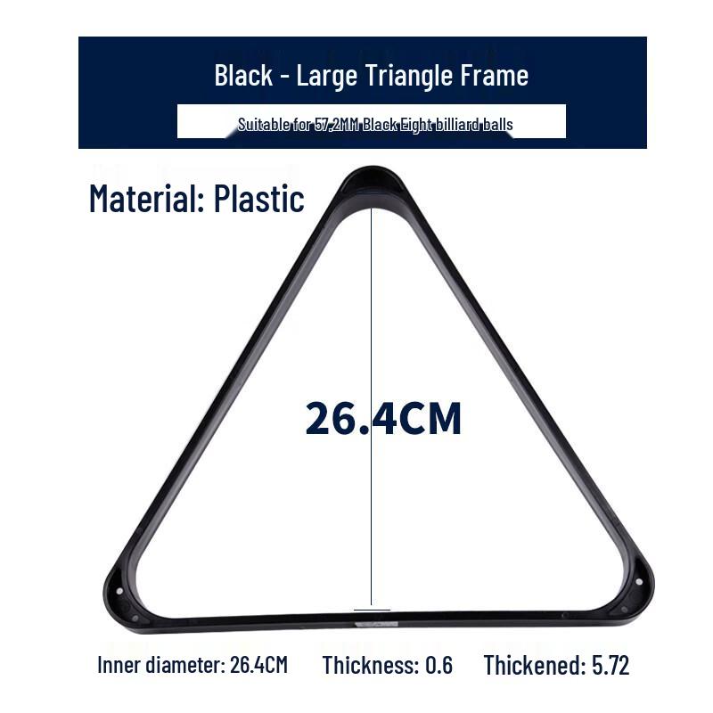 

Black Plastic 5.72cm 8-Ball Pool Triangle Rack