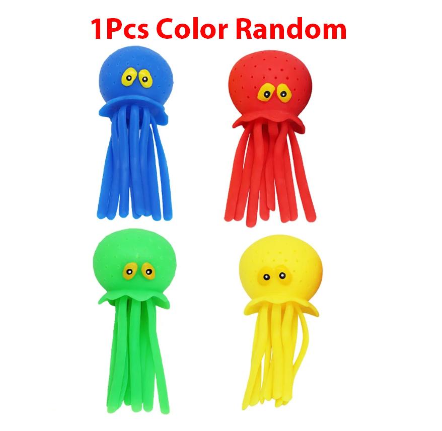 Squeezing Water Octopus Decompression Toy Bathtub Bath Toy Decoration Summer Swimming Pool Childrens Water Play Toys