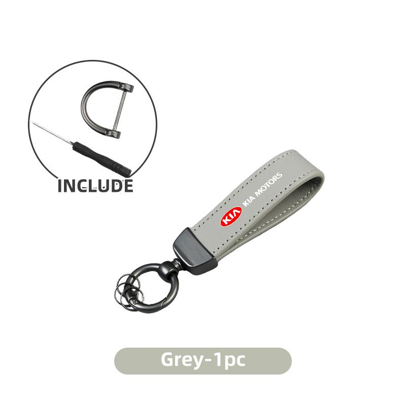 Car Logo Leather Key Accessories New Simple Unisex Daily Keyrings For KIA Cerato Soul Venga Forte Spectra Sedona Niro Cadenza Tclvr60