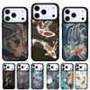 Koi Carp Fish Phone Case for iPhone 17 16 15 14 13 Pro Max Back Cover for 12 11 Pro Coque