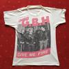 GBH Give Me Fire T-shirt Blanc Manches Courtes Style Rétro NH18314 T-shirt Unisexe