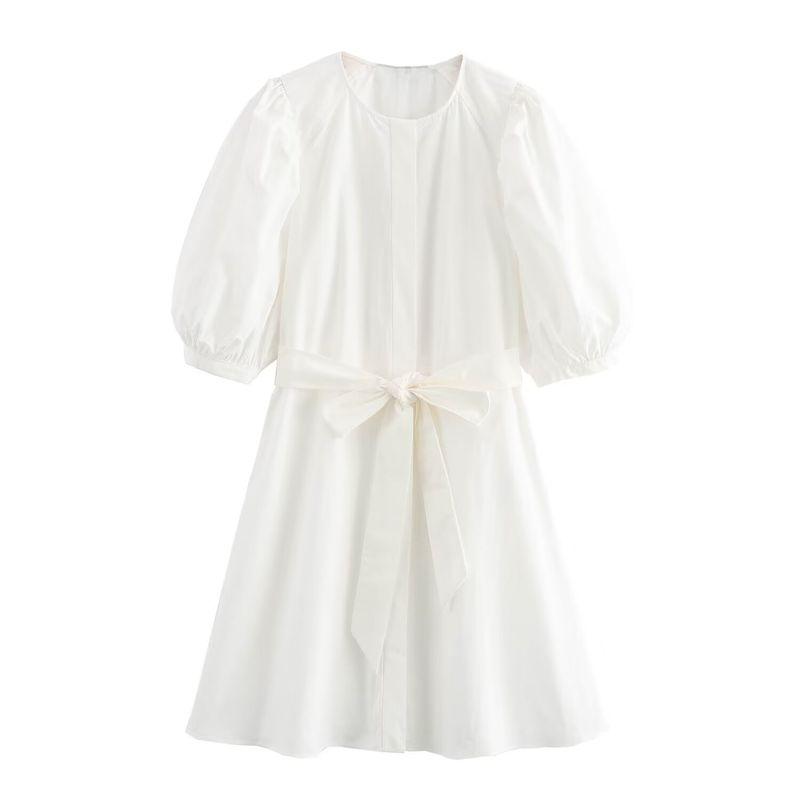 

Kaslead New Arrival Women s Clothing Fashion Style Fashion Casual Minimalist Puff Sleeves Dress 8152280 White L