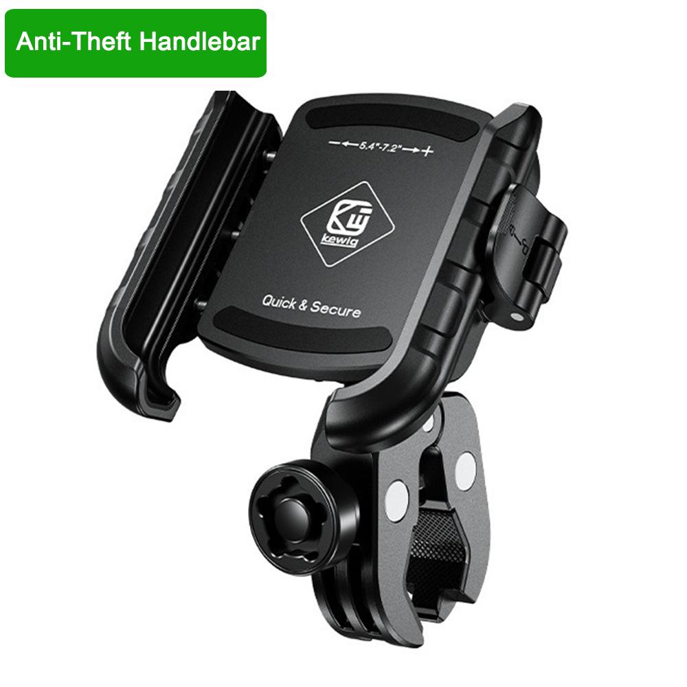 Motorcycle Phone Holder One-Touch Auto Quick Lock Bike Phone Mount ATV Bicycle Scooter Phone Holder with Aluminum Handlebar Base