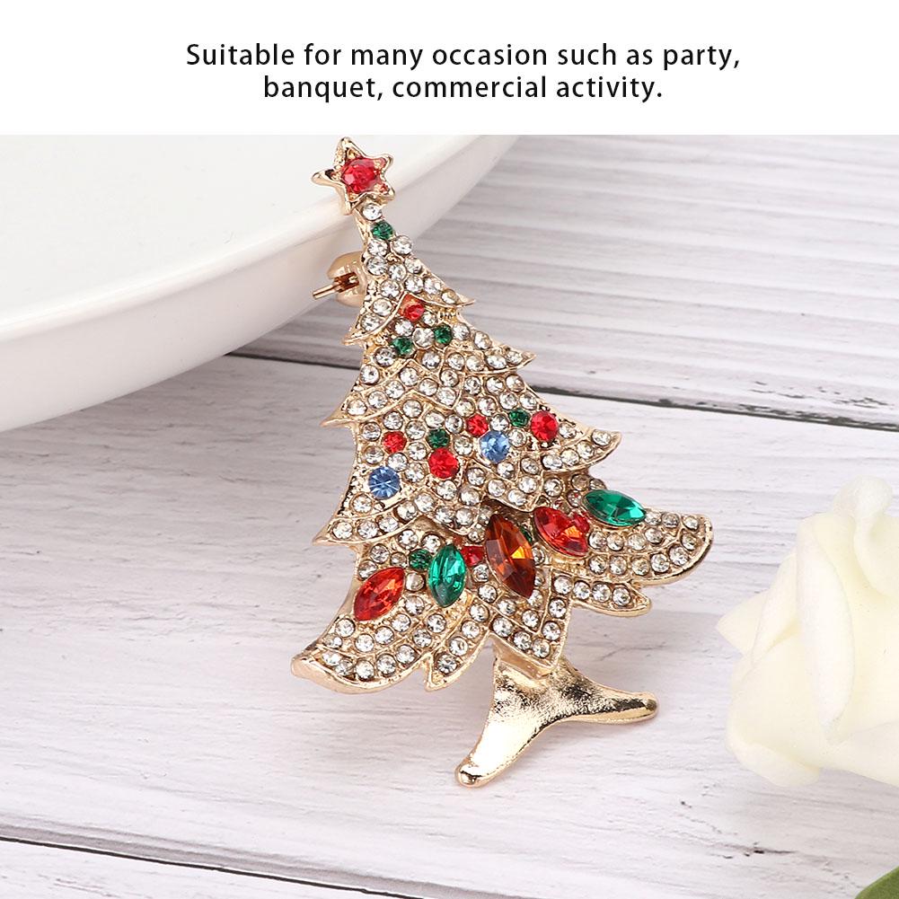 Christmas Style Fashionable Alloy Elegant Rhinestones Decoration Pin Brooch Jewelry