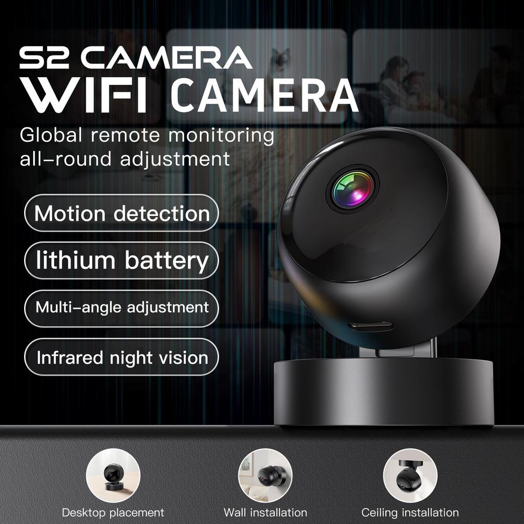 Mini Cameră WiFi HD 1080P Wifi Monitor Inteligent Camere de Supraveghere Monitorizare la Distanță Camere Video Rotativă la 360° Camere de Supraveghere Video pentru Securitate