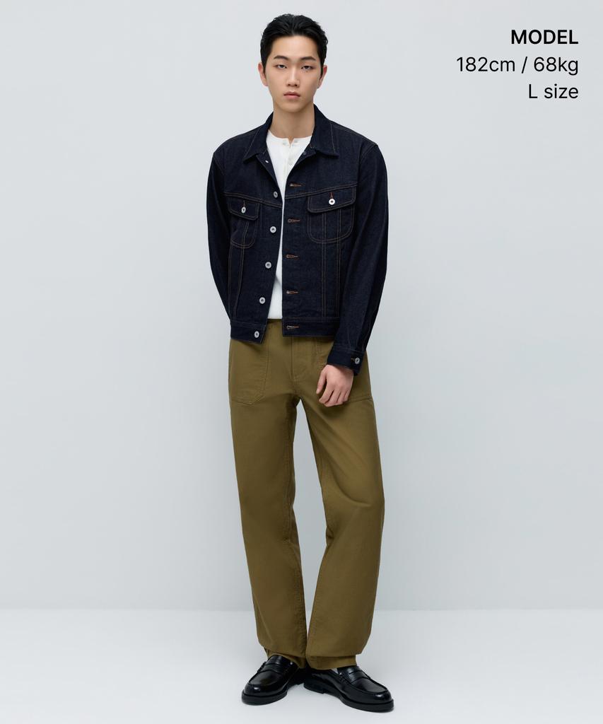Musinsa Standard Prairie Denim Trucker Jacket [Deep Indigo]