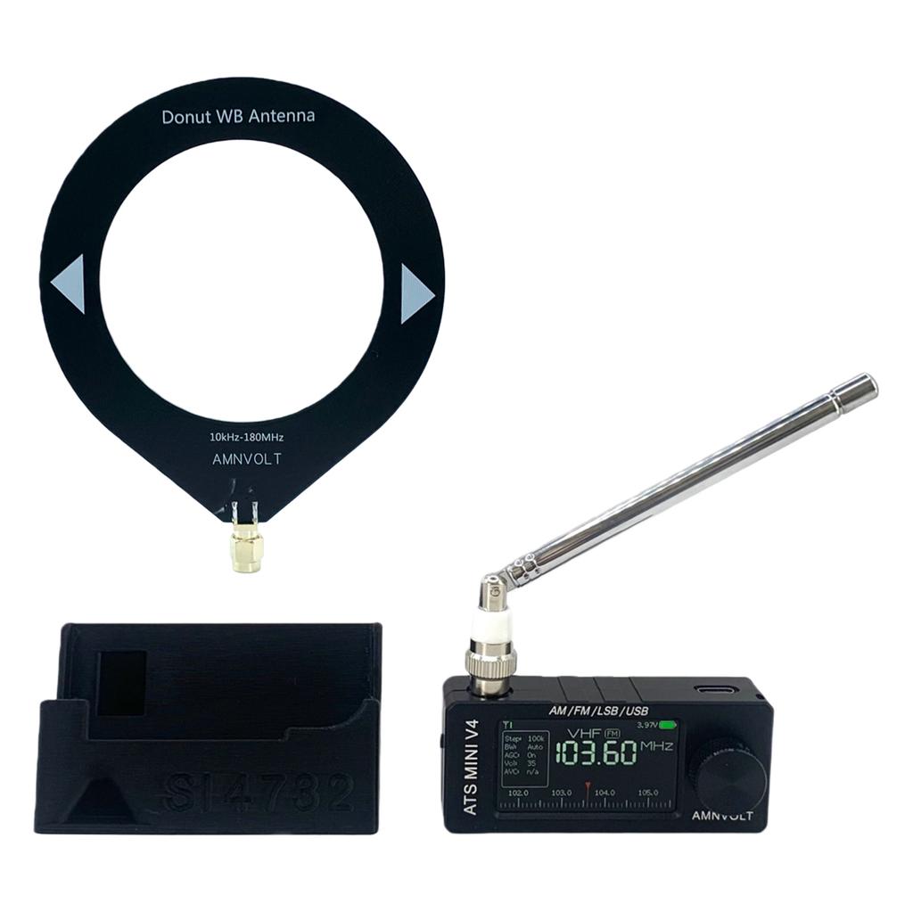 AMNVOLT V4 ATS MINI SI4732 Radio ALL Band DSP Radio FM AM SSB LSB USB Receiver, built-in Hi-Z Headphone Amplifier Circuit