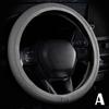 Car Steering Wheel Cover Skidproof Auto Steering- Wheel Embossing Accessories Anti-Slip Car Cover Leather T9J3