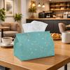 1pc Minimalist Botanical Texture Tissue Box, Teal Vine Relief Perfect for Outdoor Gatherings, Daily Desktop Use, And Suitable for Bedrooms, Living Roo