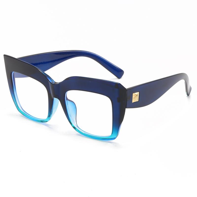 Oversized Square Women'S Glasses Frames Fashion Blue Anti Blue Light Eyeglasses Optical Lenses Female Luxury Brand Big Eyewear