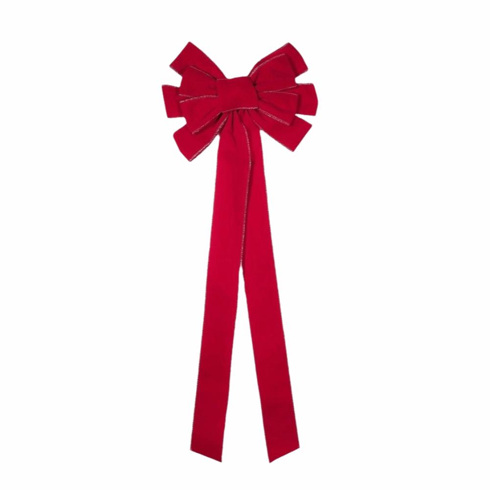Creative Christmas Bow Decoration 1D DIY Christmas Tree Topper Handmade Elegant Christmas Tree Ornaments Holiday Accessories