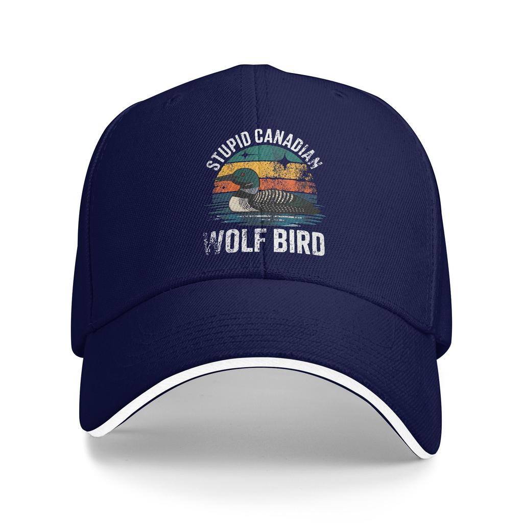 Summer Heated Rivalry Vintage Stupid Canadian Wolf Bird Hockey Romance Baseball Cap Running Hippie Vintage Logo Trucker Hat