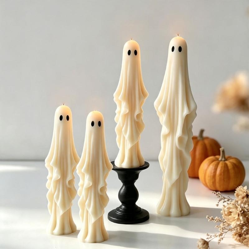 Figure Shaped Silicone Making Tool for Resin Casting and DIY Gypsum Craft, Candle Making Tool for Handmade Halloween Decoration