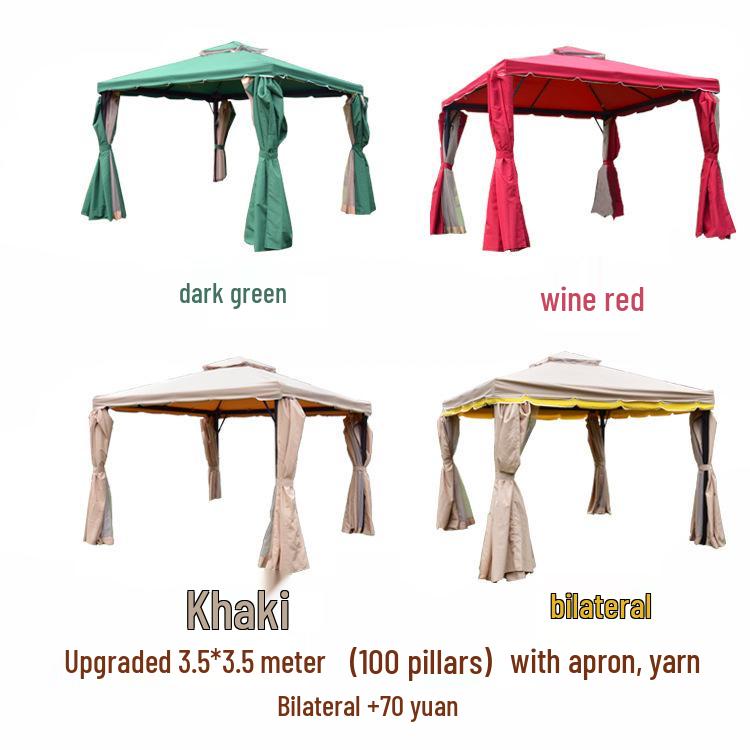 European Outdoor Gazebo Tent: Large, Four-Corner Awning for Courtyards and Carports