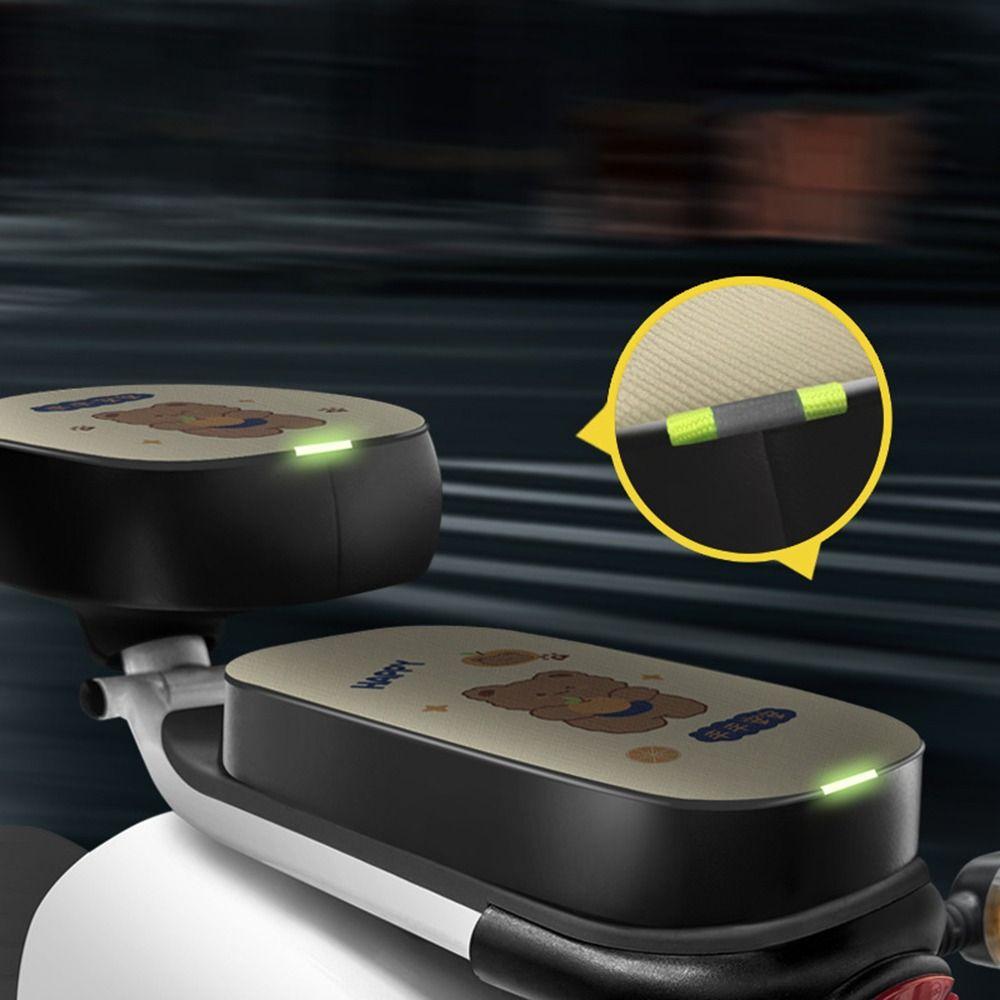 PU Electric Bicycle Seat Cover Cartoon Waterproof Motorcycle Cushion Cover Breathable Sun Protection Scooter Seat Protector