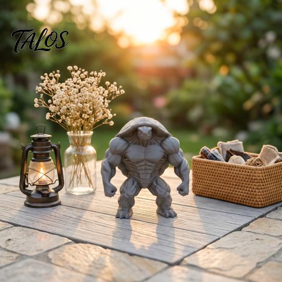 Collectible Fitness Gift 3D Printed Muscle Turtle Figurine, Muscular Statue, Funny Animal Desktop Ornament Trendy for Enthusiasts, Creative