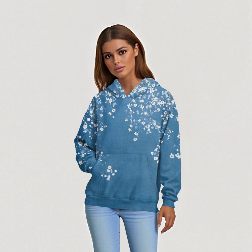 Women's Fashion Daily  Casual V-Neck Long Sleeve Printed Top