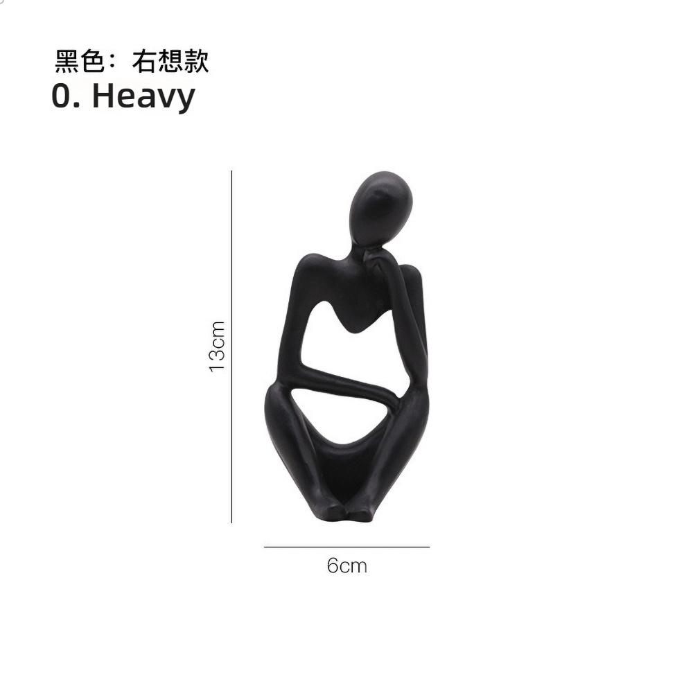 Modern Minimalist Resin Sculpture, Relaxed Character Statue Personalized Custom Name Home Desk Decor