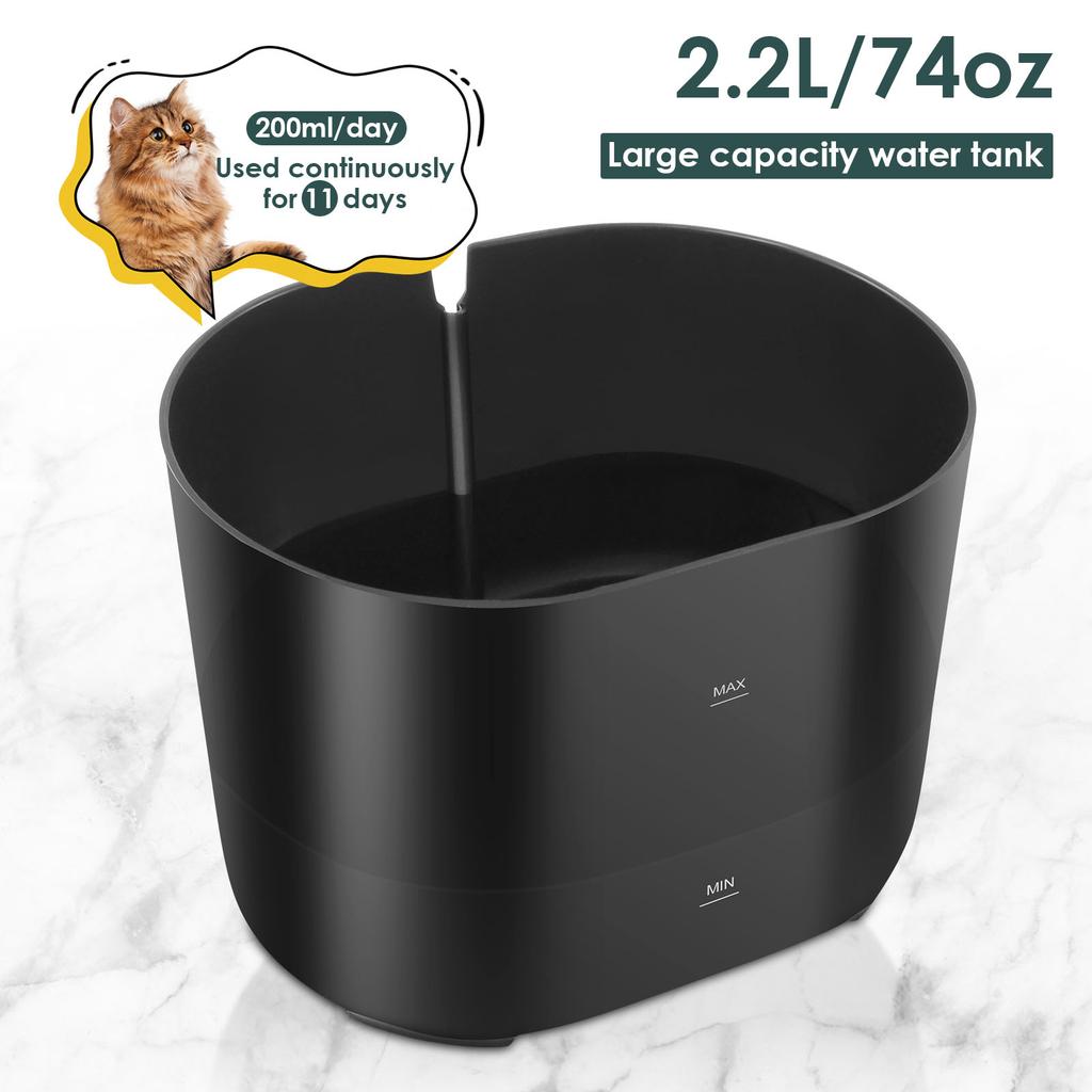 Pet Automatic Water Drinking Fountain 2.2L Cat Dog Smart Water Dispenser Feeder Bowl Filter Silent with Water Level Window