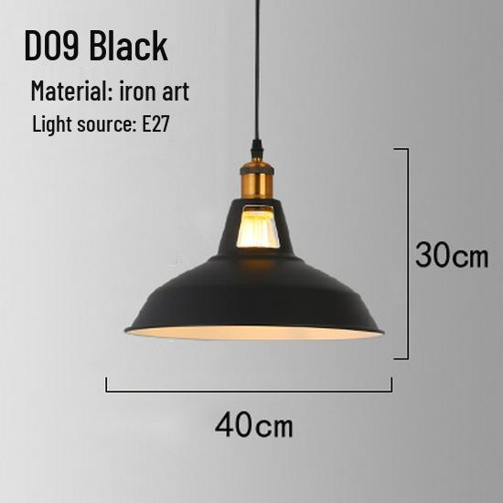 Retro Industrial Wrought Iron Pendant Lamp - Minimalist Style for Bars, Hotels, and Restaurants